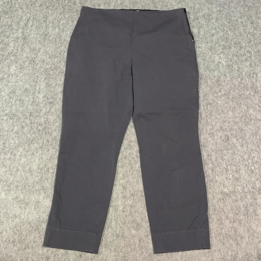 Everlane Women's Gray Stretch Waist Side Zip CROP Pant Size 12 (24" inseam)